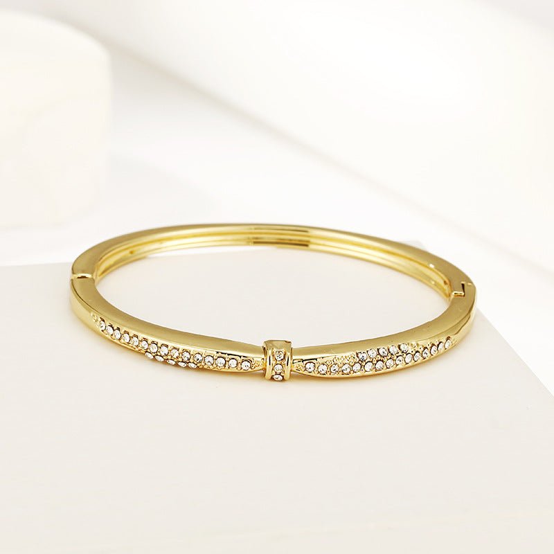 ACOOE Gold Titanium Steel Diamond Bracelet 04 - ACOOE