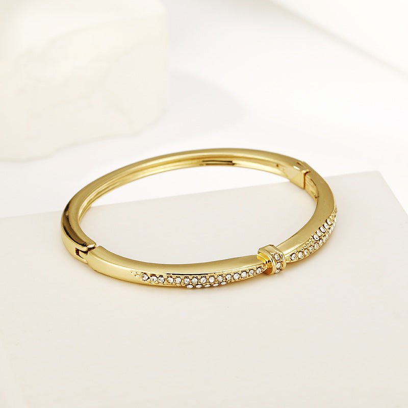 ACOOE Gold Titanium Steel Diamond Bracelet 04 - ACOOE
