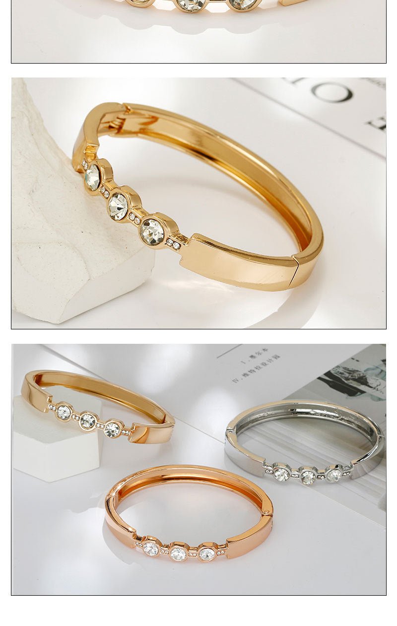 ACOOE Gold Titanium Steel Diamond Bracelet 06 - ACOOE