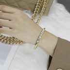 ACOOE Gold Titanium Steel Diamond Bracelet 08 - ACOOE