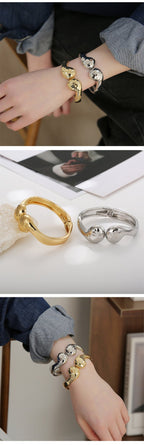 ACOOE Gold Waterdrop Bangle for Women 06 - ACOOE