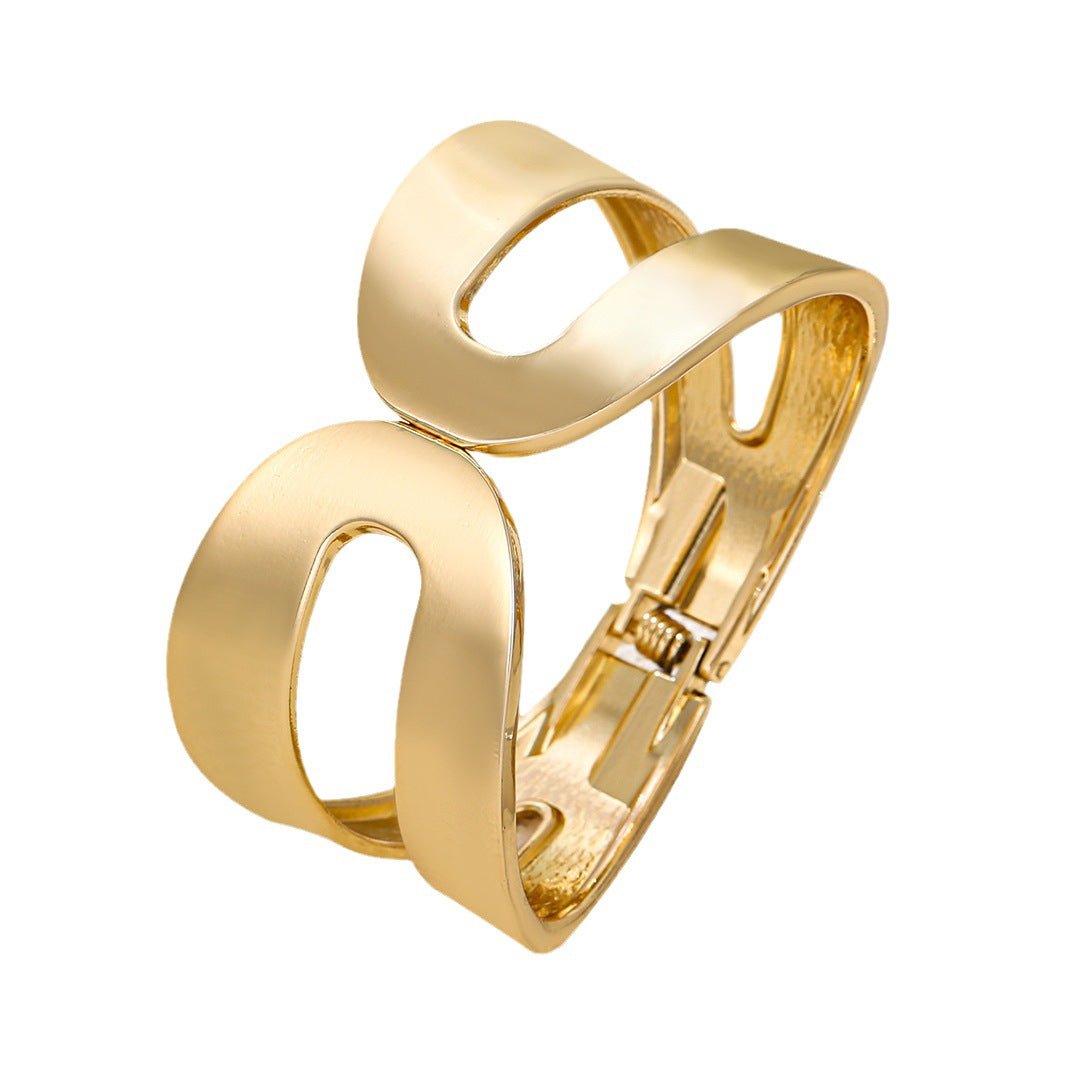 ACOOE Large Glossy Gold Bracelet 03 - ACOOE