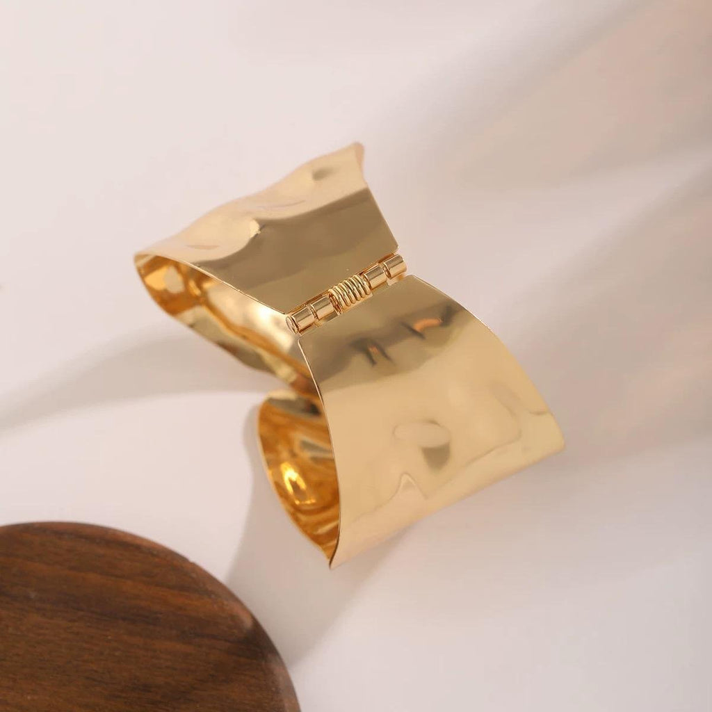 ACOOE Large Glossy Gold Bracelet for Women 21 - ACOOE