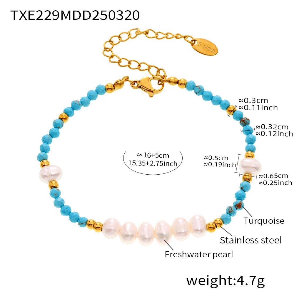 ACOOE Luxury Layered Pearl Necklace and Bracelet Set - ACOOE