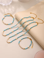 ACOOE Luxury Layered Pearl Necklace and Bracelet Set - ACOOE