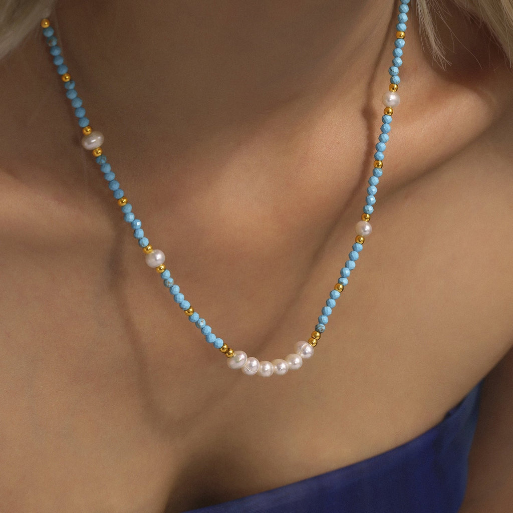 ACOOE Luxury Layered Pearl Necklace and Bracelet Set - ACOOE