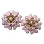 ACOOE S925 Silver flower Vintage Earrings - ACOOE