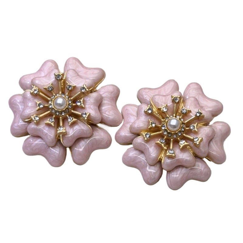 ACOOE S925 Silver flower Vintage Earrings - ACOOE