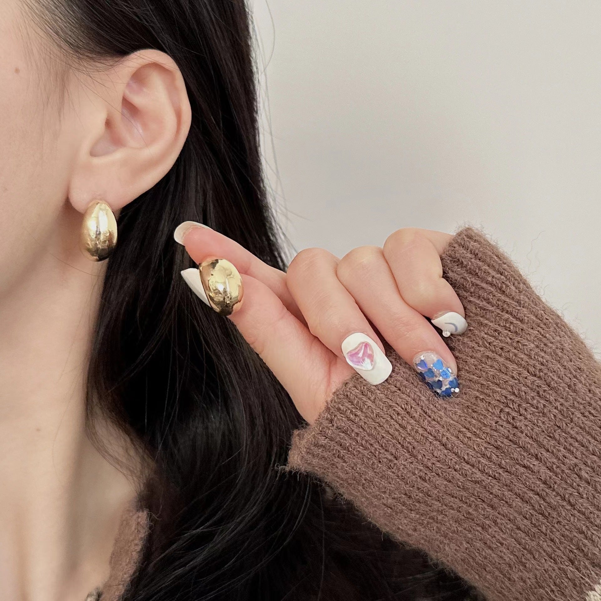 ACOOE S925 Silver Gold Vintage Earrings - ACOOE