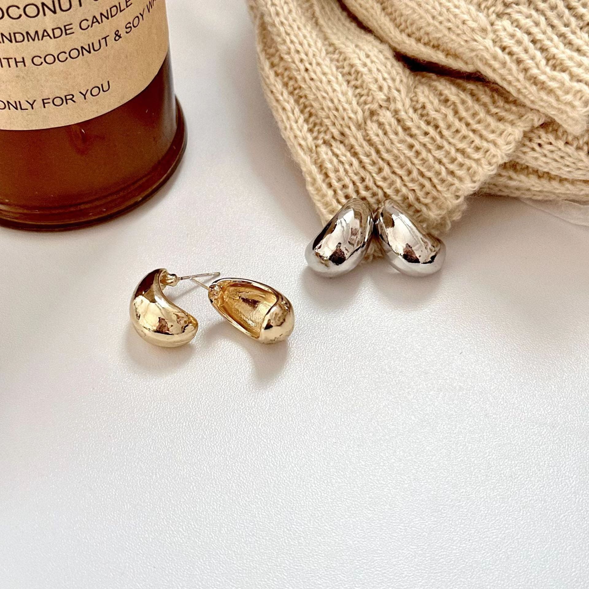 ACOOE S925 Silver Gold Vintage Earrings - ACOOE