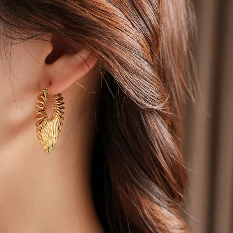 ACOOE S925 Silver Linear design Earrings - ACOOE