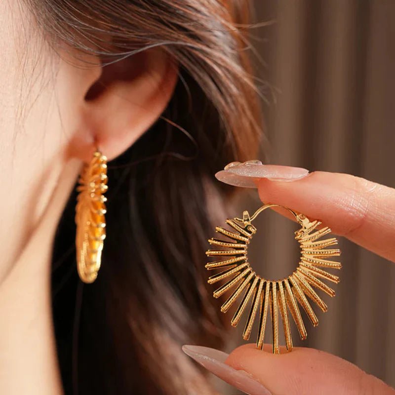 ACOOE S925 Silver Linear design Earrings - ACOOE