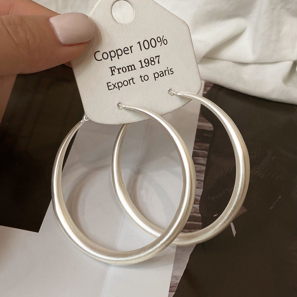 ACOOE S925 Silver Simple Circle Earrings - ACOOE