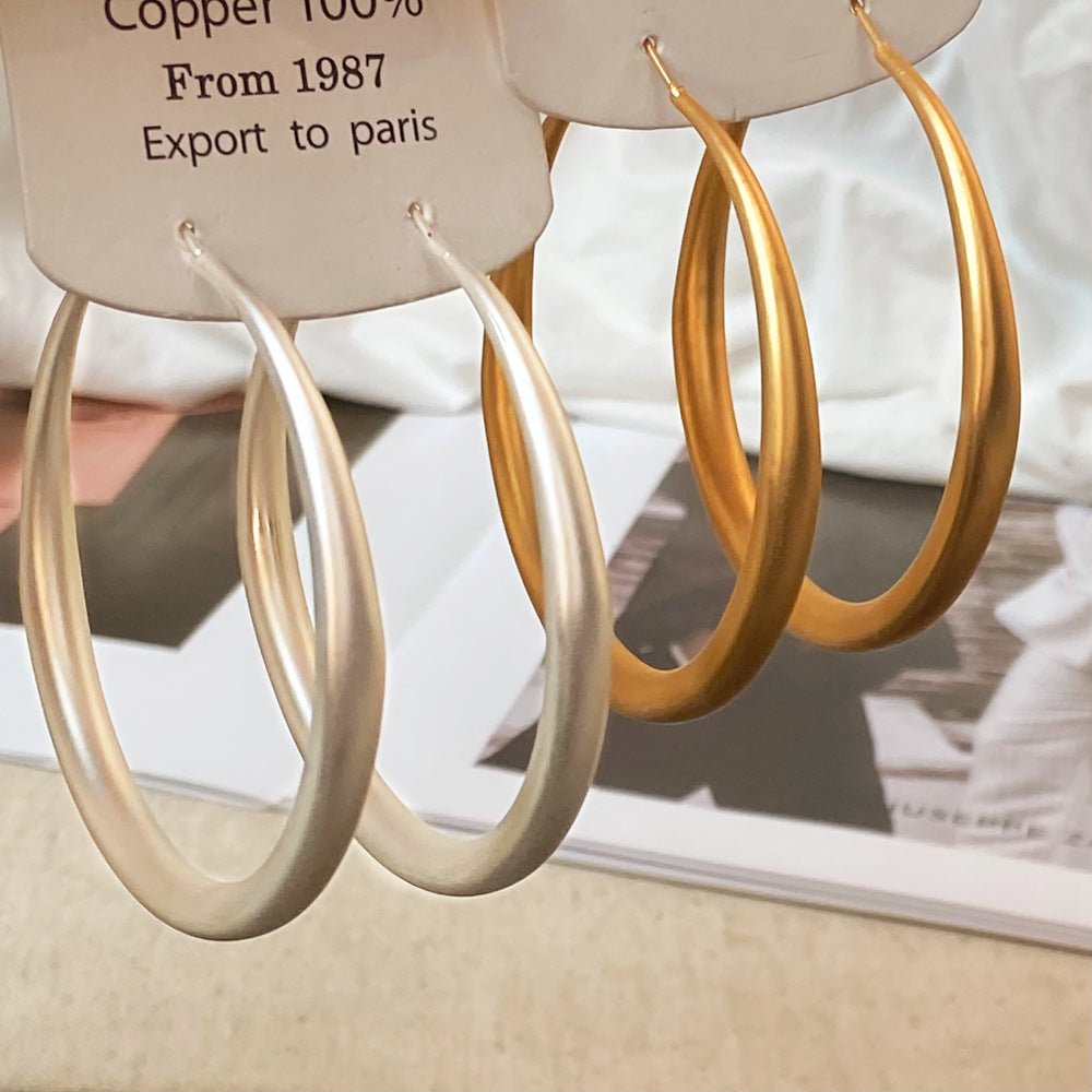 ACOOE S925 Silver Simple Circle Earrings - ACOOE