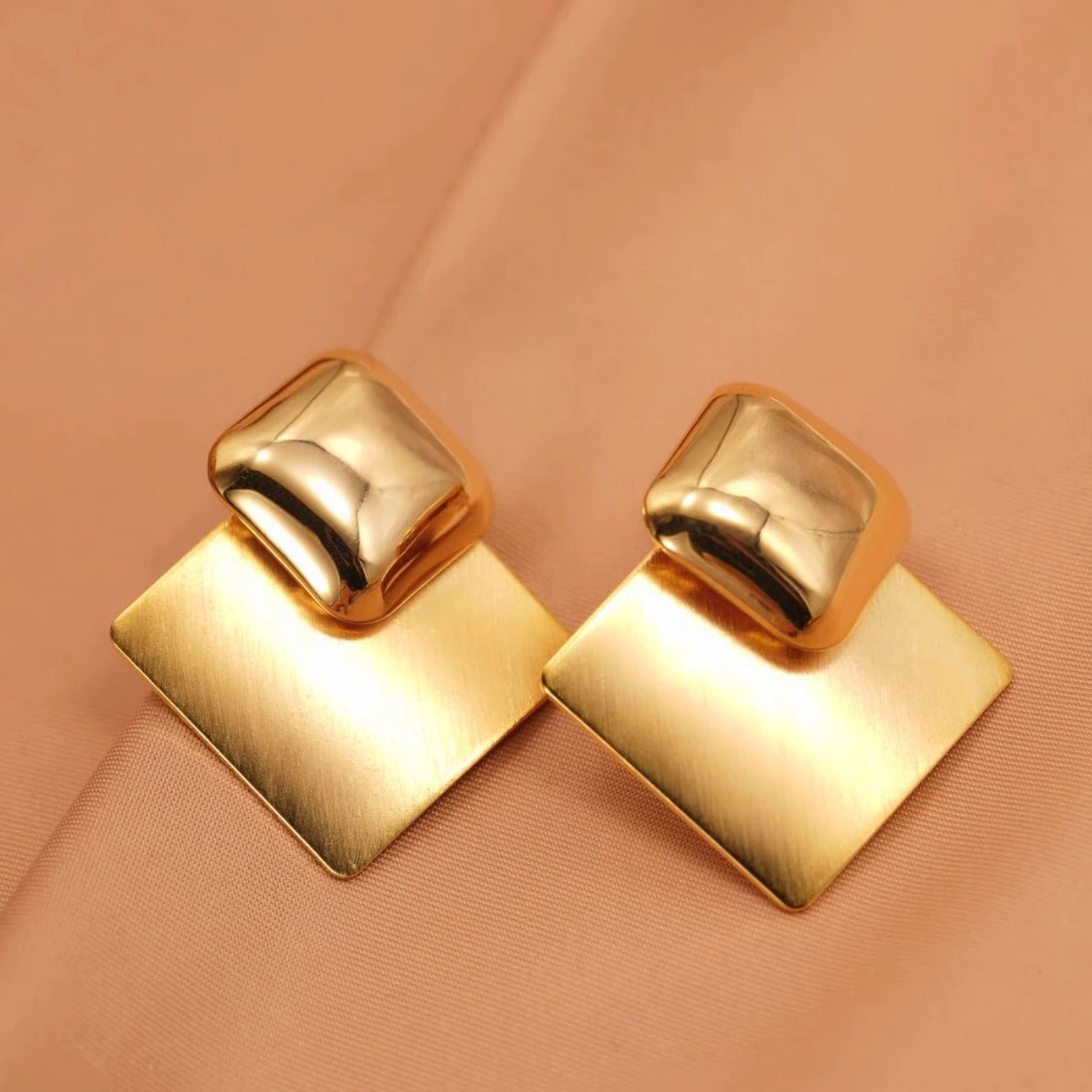 ACOOE S925 Silver Simple Square Earrings - ACOOE