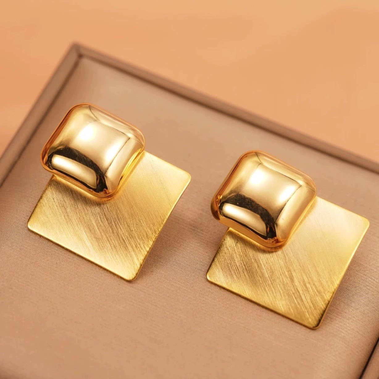 ACOOE S925 Silver Simple Square Earrings - ACOOE