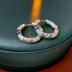 ACOOE S925 Silver Vintage Blue Earrings - ACOOE
