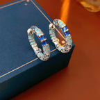 ACOOE S925 Silver Vintage Blue Earrings - ACOOE