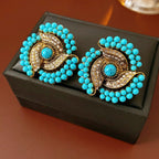 ACOOE S925 Silver Vintage Bule Earrings - ACOOE