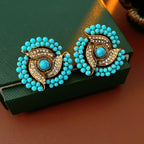 ACOOE S925 Silver Vintage Bule Earrings - ACOOE