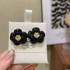 ACOOE S925 Silver Vintage Camellia Earrings - ACOOE