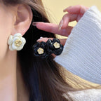 ACOOE S925 Silver Vintage Camellia Earrings - ACOOE