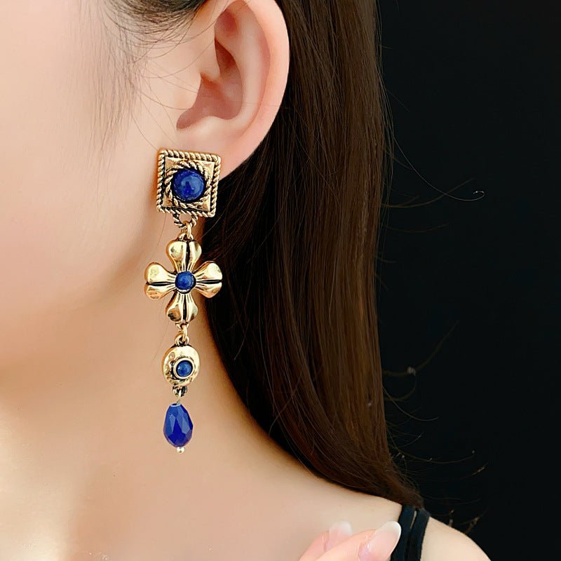 ACOOE S925 Silver Vintage Flower Earrings - ACOOE