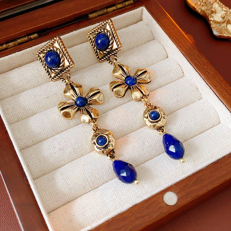 ACOOE S925 Silver Vintage Flower Earrings - ACOOE