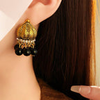 Distressed Metal Round Beads Vintage Earrings - ACOOE