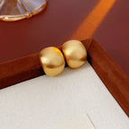 Gold Plated Silver Needle Round Studs - ACOOE