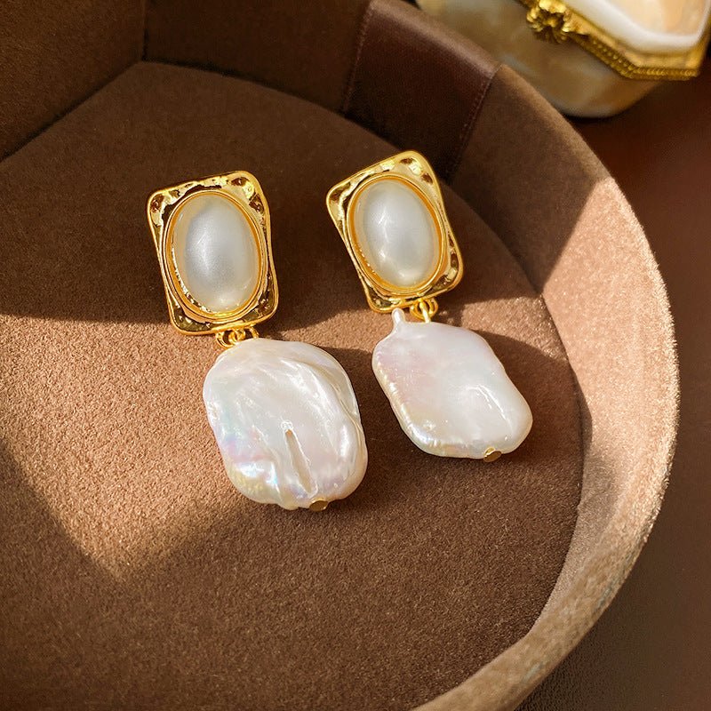 Light Luxury Silver Needle Pearl Earrings - ACOOE