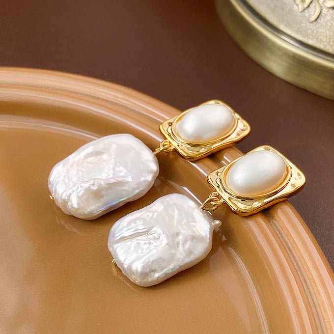 Light Luxury Silver Needle Pearl Earrings - ACOOE