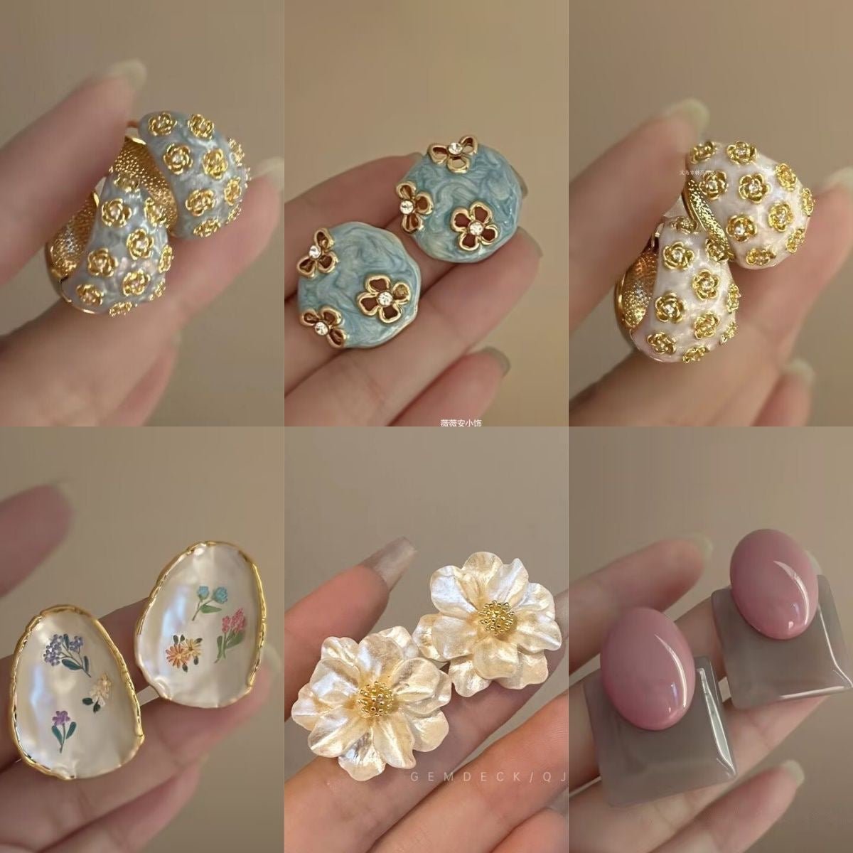 Light Luxury Sweet Fairy Flower Earrings - ACOOE