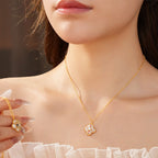 Light Luxury Zircon Flower Pearl Necklace - ACOOE