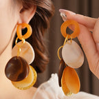 Milad Style Silver Needle Round Tassel Earrings - ACOOE