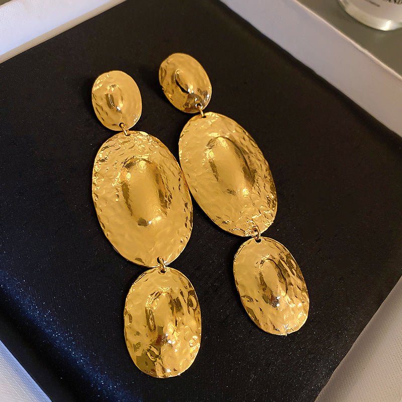 Real Gold Plated Silver Needle Geometric Rectangle Earrings - ACOOE