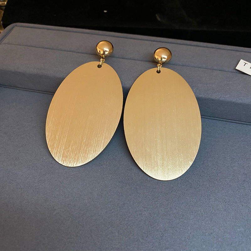 Real Gold Plated Silver Needle Geometric Rectangle Earrings - ACOOE