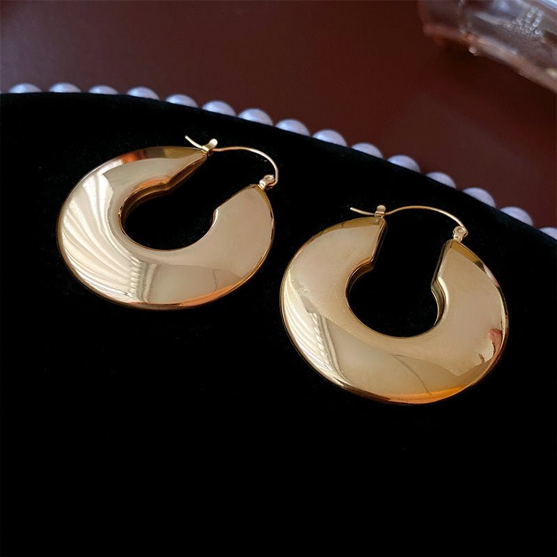 Real Gold Plated Silver Needle Geometric Rectangle Earrings - ACOOE