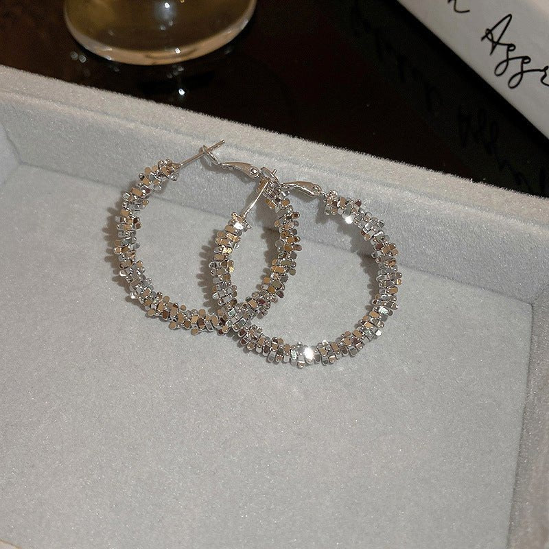Retro Light Luxury Metal Circle Hoop Earrings - ACOOE