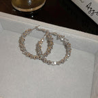 Retro Light Luxury Metal Circle Hoop Earrings - ACOOE