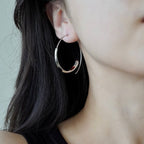Retro Light Luxury Metal Circle Hoop Earrings - ACOOE