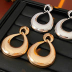 S925 Retro Silver Needle Geometric Earrings - ACOOE