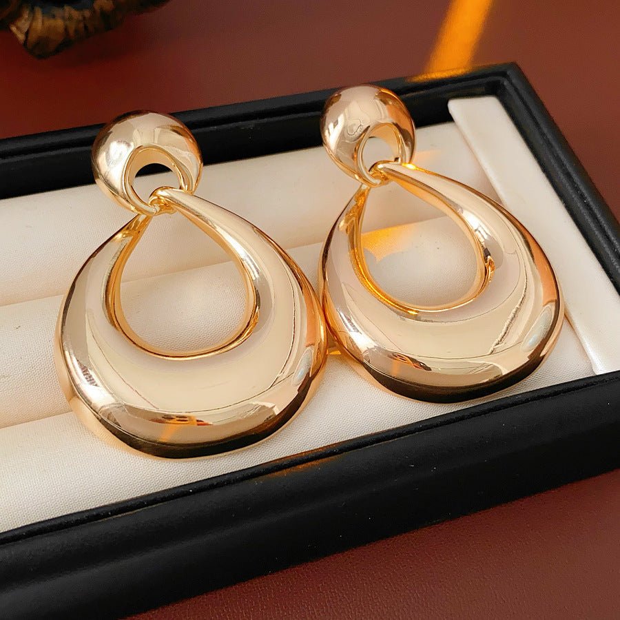 S925 Retro Silver Needle Geometric Earrings - ACOOE