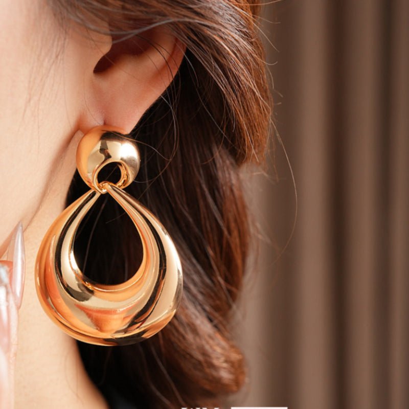 S925 Retro Silver Needle Geometric Earrings - ACOOE