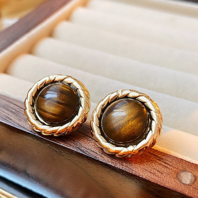 S925 Silver Enamel Circle Earrings - ACOOE