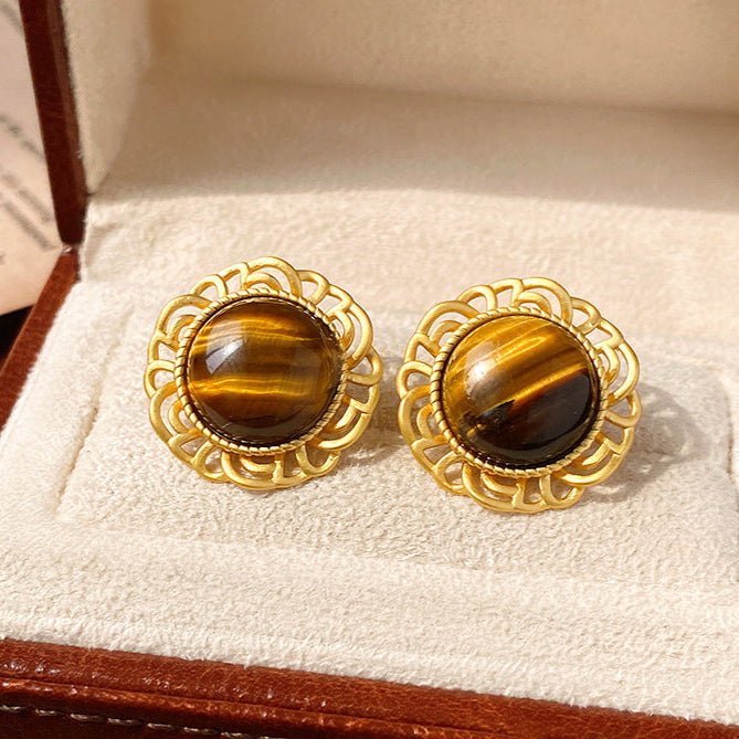 S925 Silver Enamel Circle Earrings - ACOOE