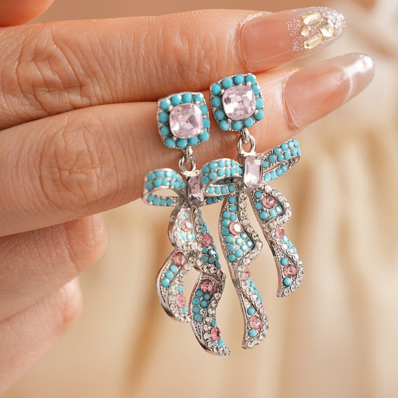 S925 Silver Gold Bowknot earrings Earrings - ACOOE