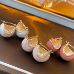 S925 Silver Gold Plated Oil Drop Bead Earrings - ACOOE