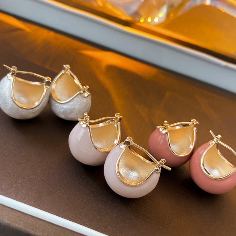 S925 Silver Gold Plated Oil Drop Bead Earrings - ACOOE