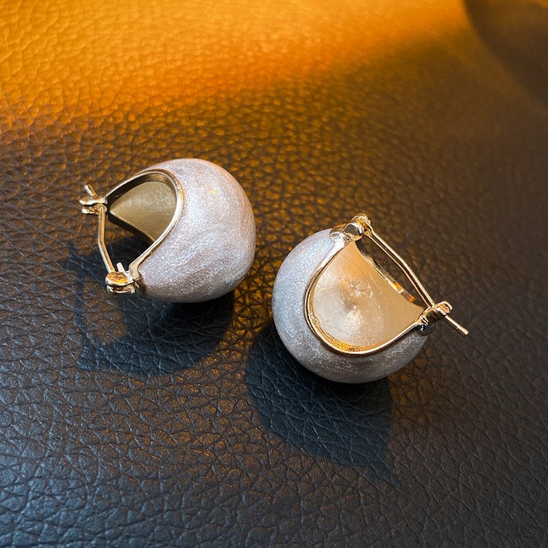 S925 Silver Gold Plated Oil Drop Bead Earrings - ACOOE